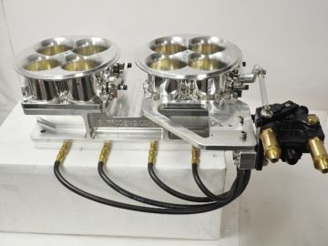 Assassinator  Dual 2300  cfm Throttle Body Billet,   with  Blower Adapter  lines, nozzles , K Valve